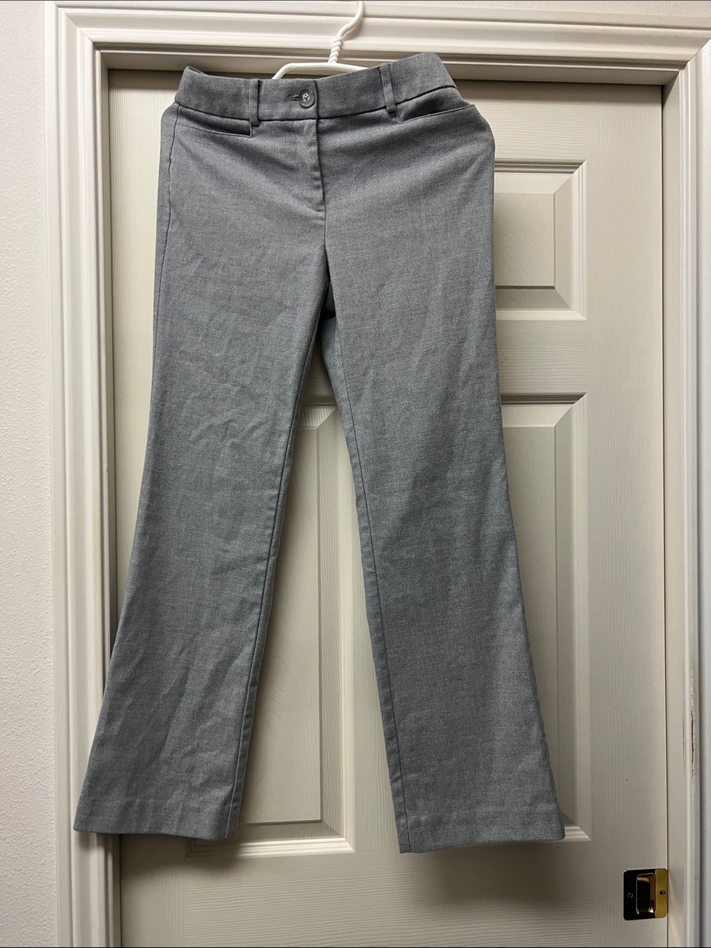 LOFT elegant dress pants cozy Gray Wide-Leg trousers Like new